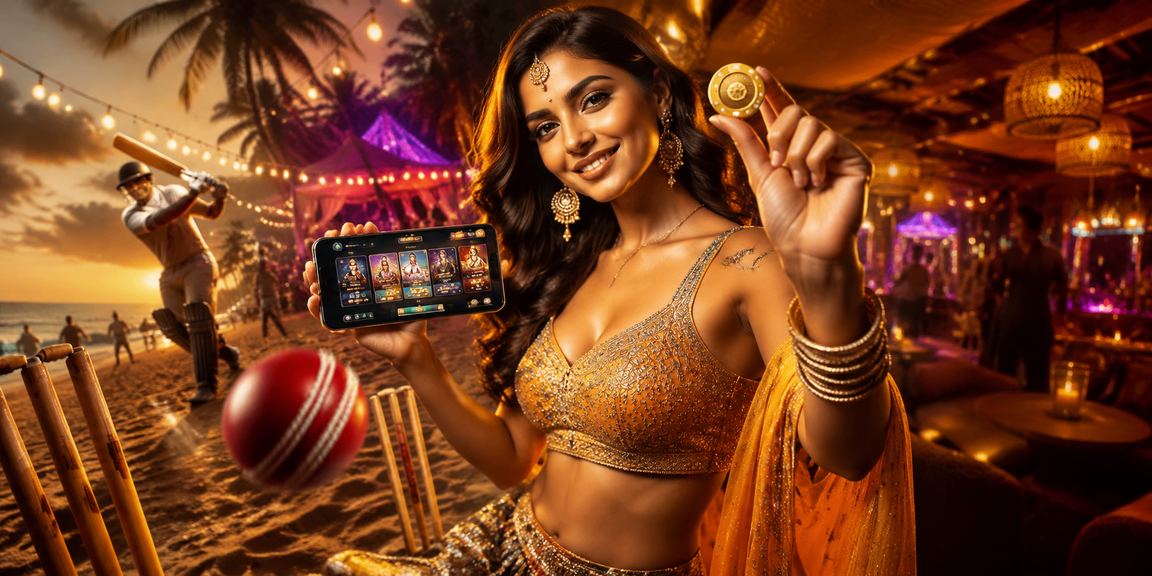 Customer enjoying lottery gameplay at Goa beach resort